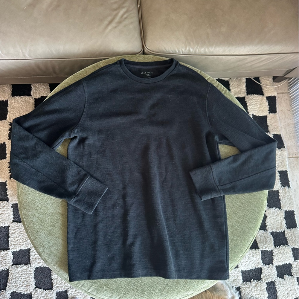 All Saints Charcoal Knit Top